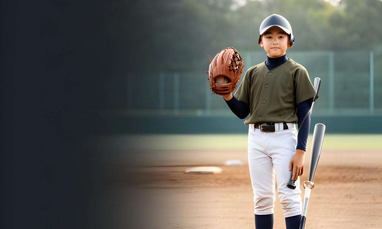 京都の中学生野球部員がグラブと軟式バットを手にグラウンドに立つ様子